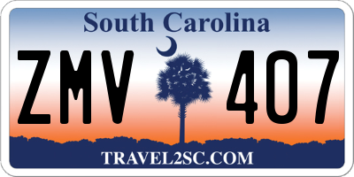SC license plate ZMV407