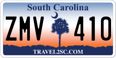 SC license plate ZMV410