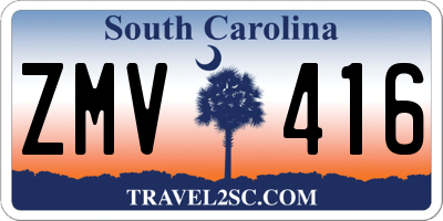 SC license plate ZMV416