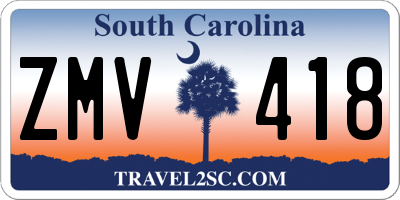 SC license plate ZMV418