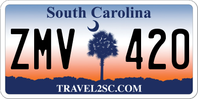 SC license plate ZMV420