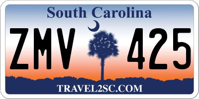 SC license plate ZMV425
