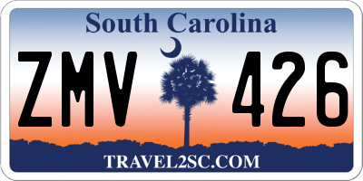 SC license plate ZMV426
