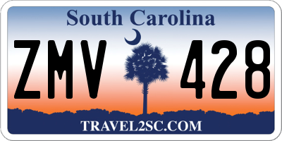 SC license plate ZMV428