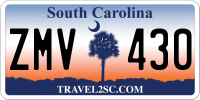 SC license plate ZMV430