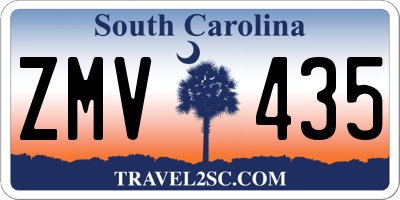 SC license plate ZMV435
