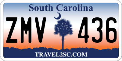 SC license plate ZMV436