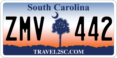 SC license plate ZMV442
