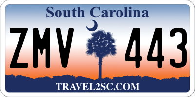 SC license plate ZMV443