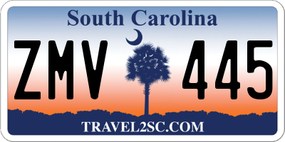 SC license plate ZMV445