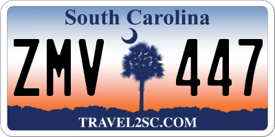 SC license plate ZMV447