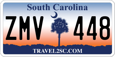 SC license plate ZMV448
