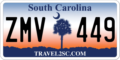 SC license plate ZMV449