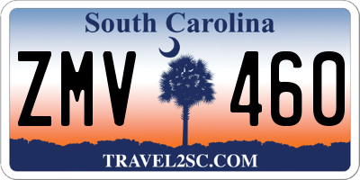 SC license plate ZMV460