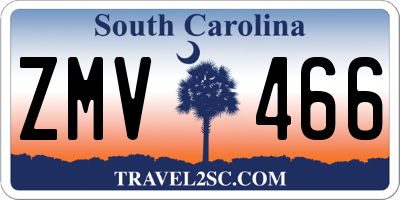 SC license plate ZMV466