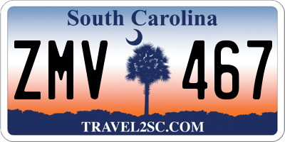 SC license plate ZMV467