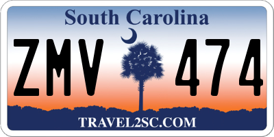 SC license plate ZMV474