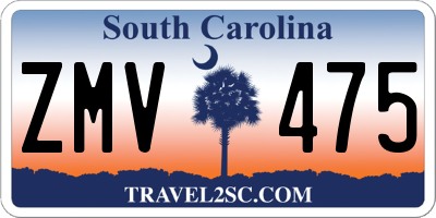 SC license plate ZMV475