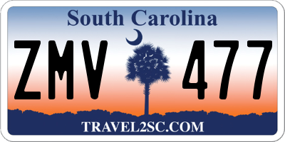 SC license plate ZMV477