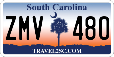 SC license plate ZMV480
