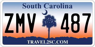 SC license plate ZMV487