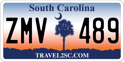 SC license plate ZMV489