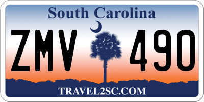 SC license plate ZMV490