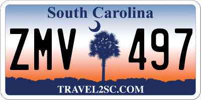 SC license plate ZMV497