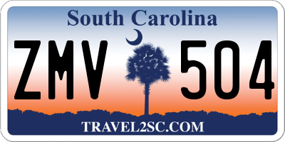 SC license plate ZMV504
