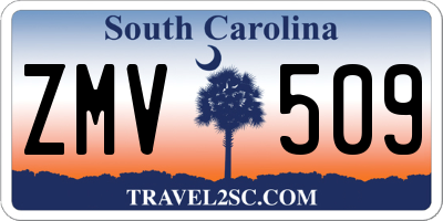 SC license plate ZMV509