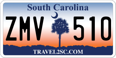 SC license plate ZMV510