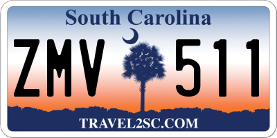 SC license plate ZMV511