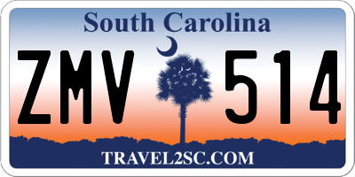 SC license plate ZMV514