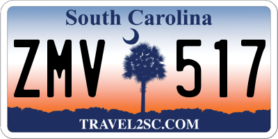 SC license plate ZMV517