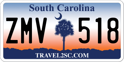 SC license plate ZMV518