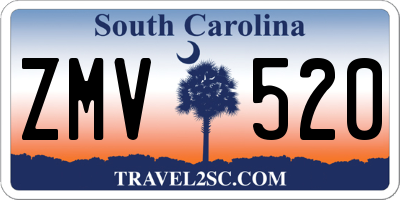 SC license plate ZMV520