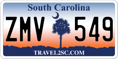 SC license plate ZMV549