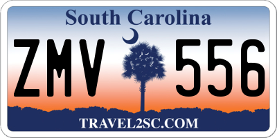 SC license plate ZMV556