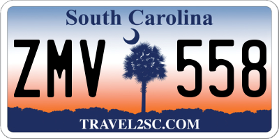 SC license plate ZMV558