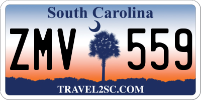 SC license plate ZMV559
