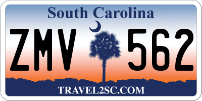 SC license plate ZMV562