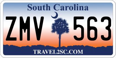 SC license plate ZMV563