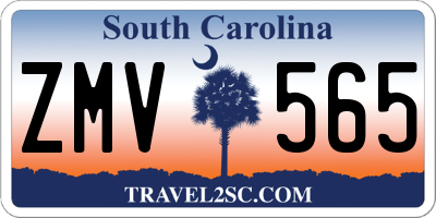 SC license plate ZMV565