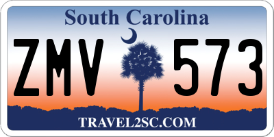 SC license plate ZMV573
