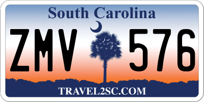 SC license plate ZMV576