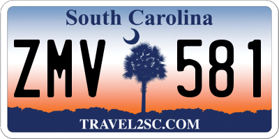 SC license plate ZMV581