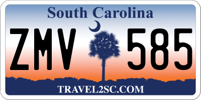 SC license plate ZMV585