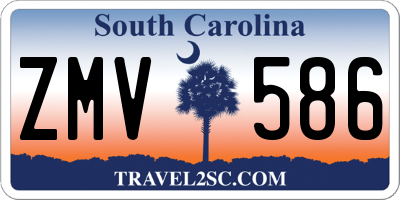 SC license plate ZMV586