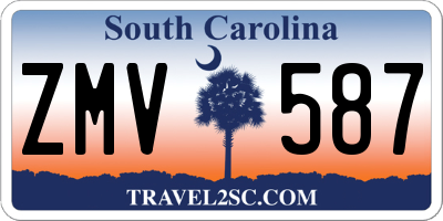 SC license plate ZMV587