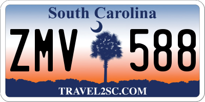 SC license plate ZMV588